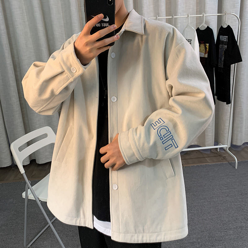 

Men's 2021 Shirt Spring Solid New College Jacket Blue Fret Clothes Free NJFG, Pink