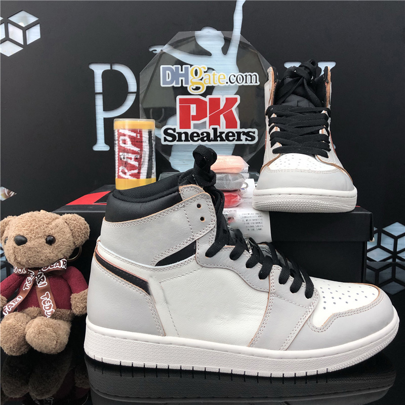 Top Qualité Fragment Design x Hommes Femmes Jumpman 1s Basketball Chaussures High OG 1 Dark Moka Black Toe University Blue Chicago Hyper Royal Sh