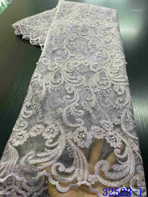 

African Tulle Lace Fabric 2020 French Lace Fabric High Quality With Beads Nigerian Embroidery Tulle French AMY3252B1