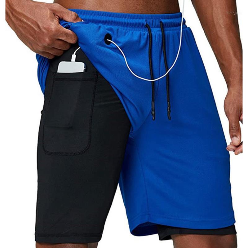 

Men Running Shorts 2 In 1 2020 Sport GYM Shorts Men New Design Jogging Fitness Training Quick Dry Basketball Male1, Blue