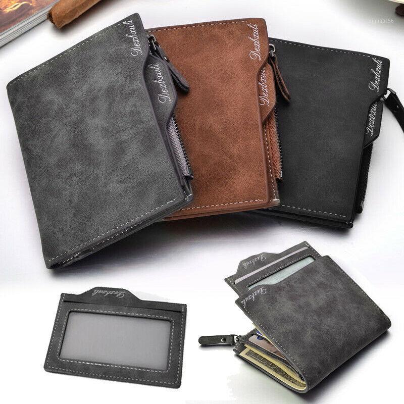

Fashion Purse For Men Genuine Leather Men's Wallets Thin Male Wallet Card Holder Holder Purse with Zip1