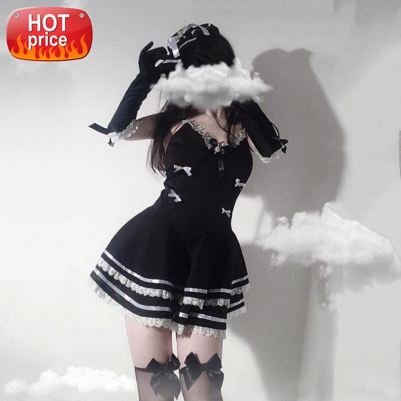 

Cute Maid Cosplay Costumes Seduction Sexy Nightgown Women Anime School Uniform Lolita Lingerie Set Kawaii Maid Outfits Love Live #Ea64, Black;white