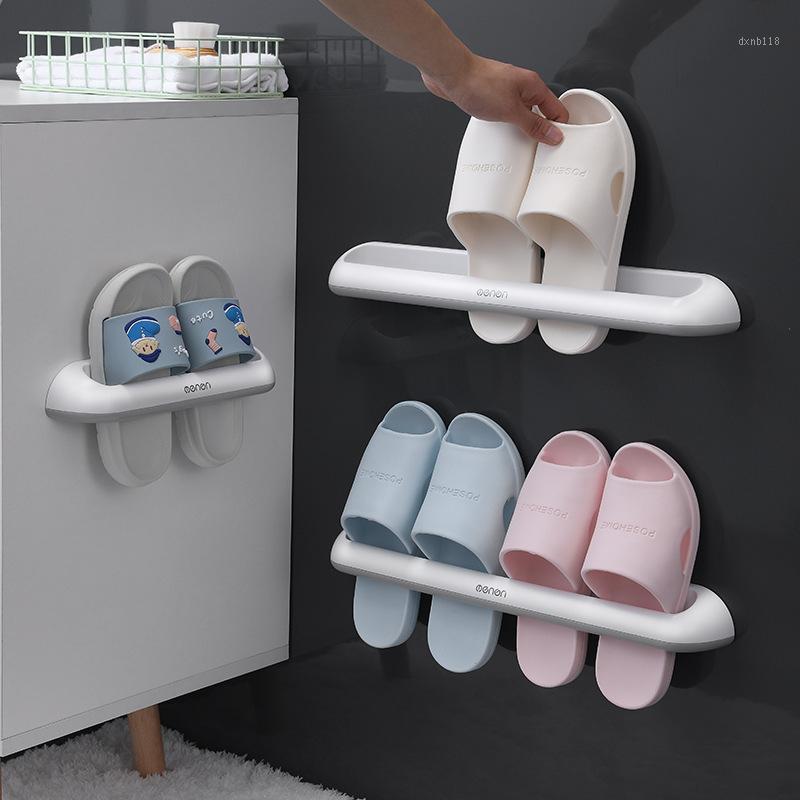 

Bathroom Accessories Slippers Rack Wall Hanging Towel Storage Rack Simple Shelf 2020 New Style1