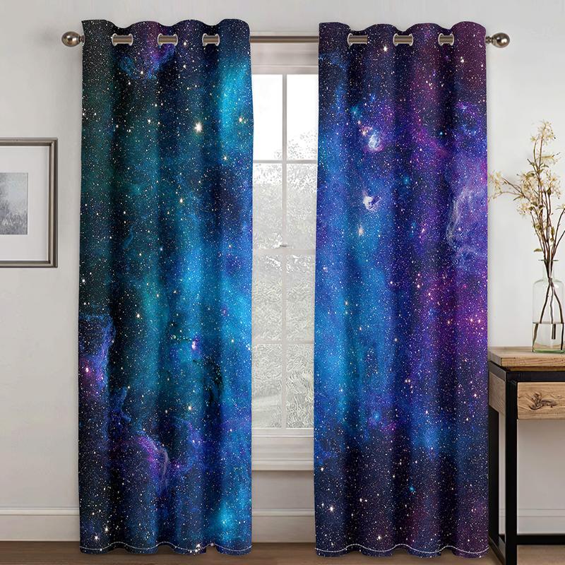

Home Deep Galaxy Printing Curtain Is Suitable for Living Room, Bedroom Curtain, Home Decoration Curtain and Adult Curtain, As pic