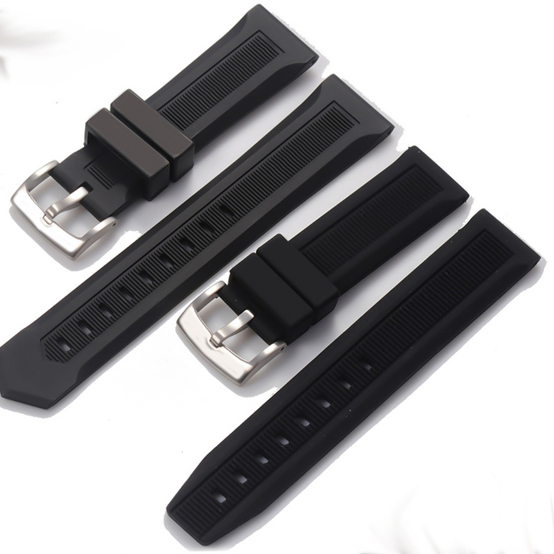 

Luxury Men Black Nature Watchband 20mm 22mm Silicone Rubber Watches Band Belt For TAG Strap CARRER for Heuer buckle DRIVE TIMER 220214