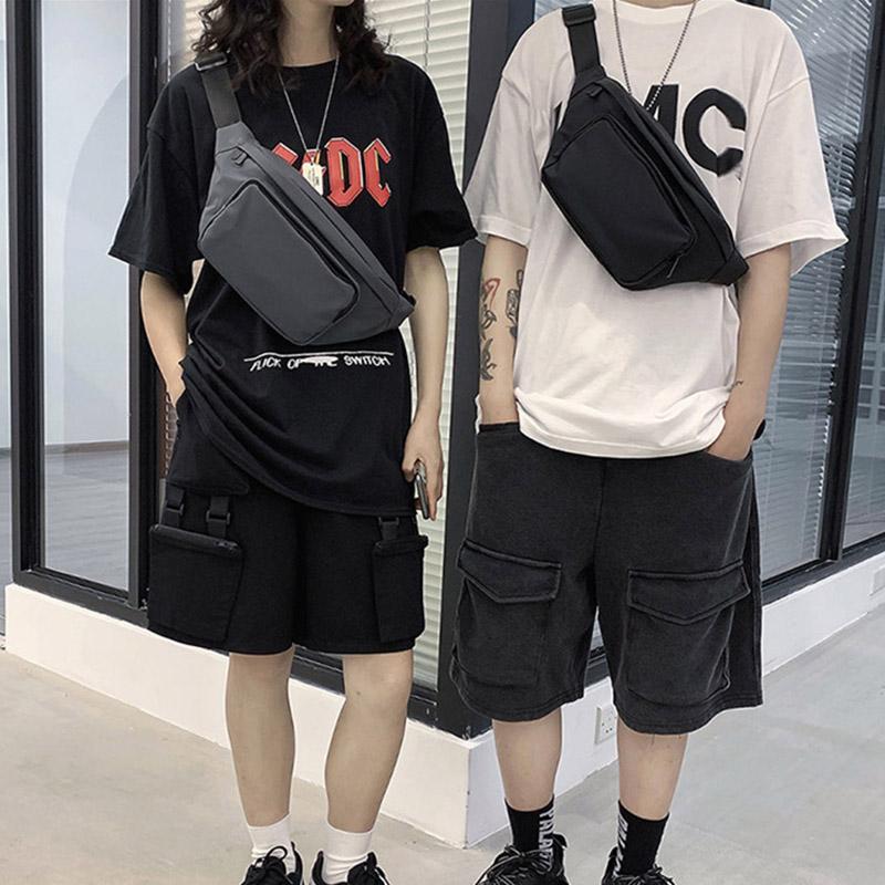 

Unisex Waist Bags Fanny Pack Street Style Chest Bags Hip Hop Pack Fashion Waterproof Crossbody Belt Bag Phone Pocket Wallet, Sky blue
