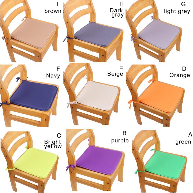

Non Slip Square Seat Pad Outer Shell Filling Soft DiningChair Cushion with Ties Household HG99