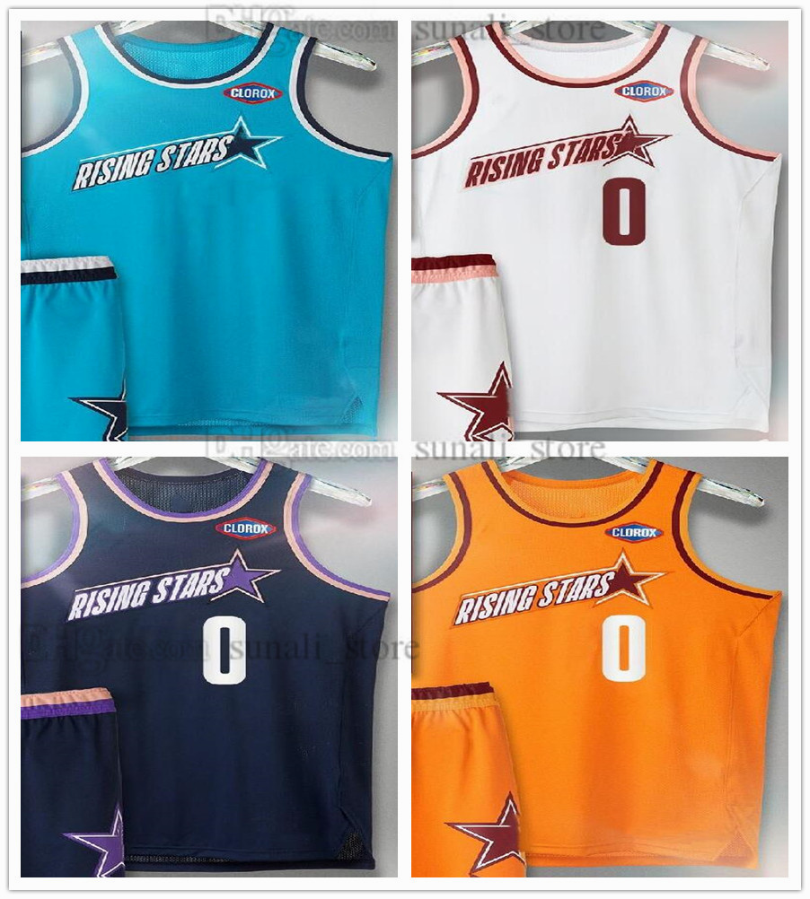 

2022 Rising Stars Basketball Jerseys Precious Achiuwa 5 Desmond Bane 22 Saddiq Bey 41 Anthony Edwards 1 Tyrese Haliburton 0 Jaden Hardy 1 Is, Black;red