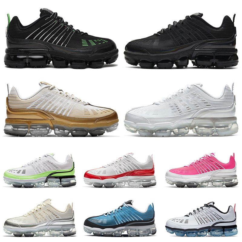 

2021 New Knit 360 men women shoesBlack Volt Triple White Metallic Gold University Red Triple White 360s mens trainers sports sneakers, #1 black volt 36-45