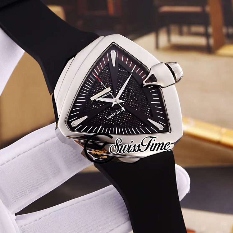 

Sale New Ventura xxl Elvis H24655331 A2824 Automatic Mens Watch Black Dial Steel Case Black Rubber Strap No Date Watches SwissTime STHT, Customer-defined waterproof service