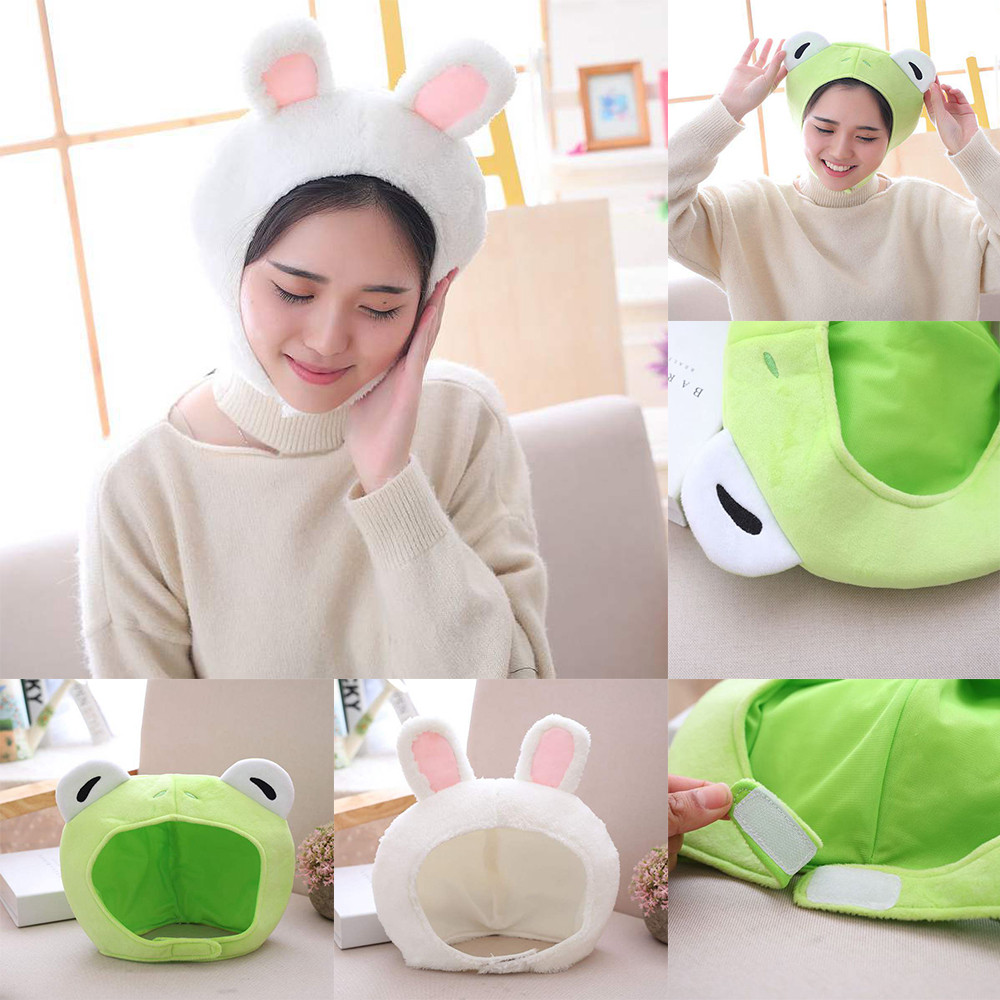 

New Women Girls Frog Animal Earflap Hat Winter Warm Plush Beanie Cap Photo Props Cosplay Costume Party Supplies