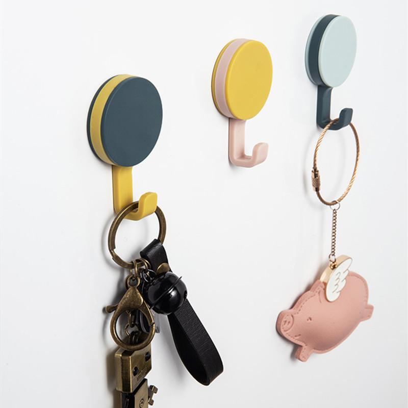 

8pc Creative hanger Strong adhesive wall Rotating hooks for hanging coat handbag key holder bathroom Home Storage rack organizer