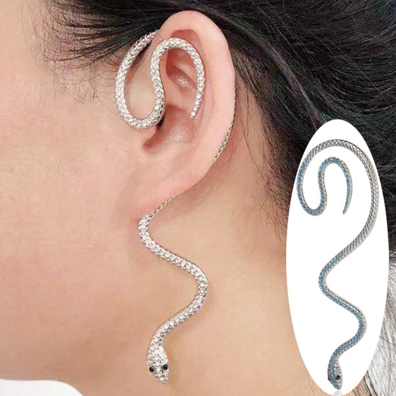 

Snake Ear Hook Retro Punk Rock Long Snake Earrings Shaped Earmuffs Earrings for Women and Men Without Pierced Ear Clips