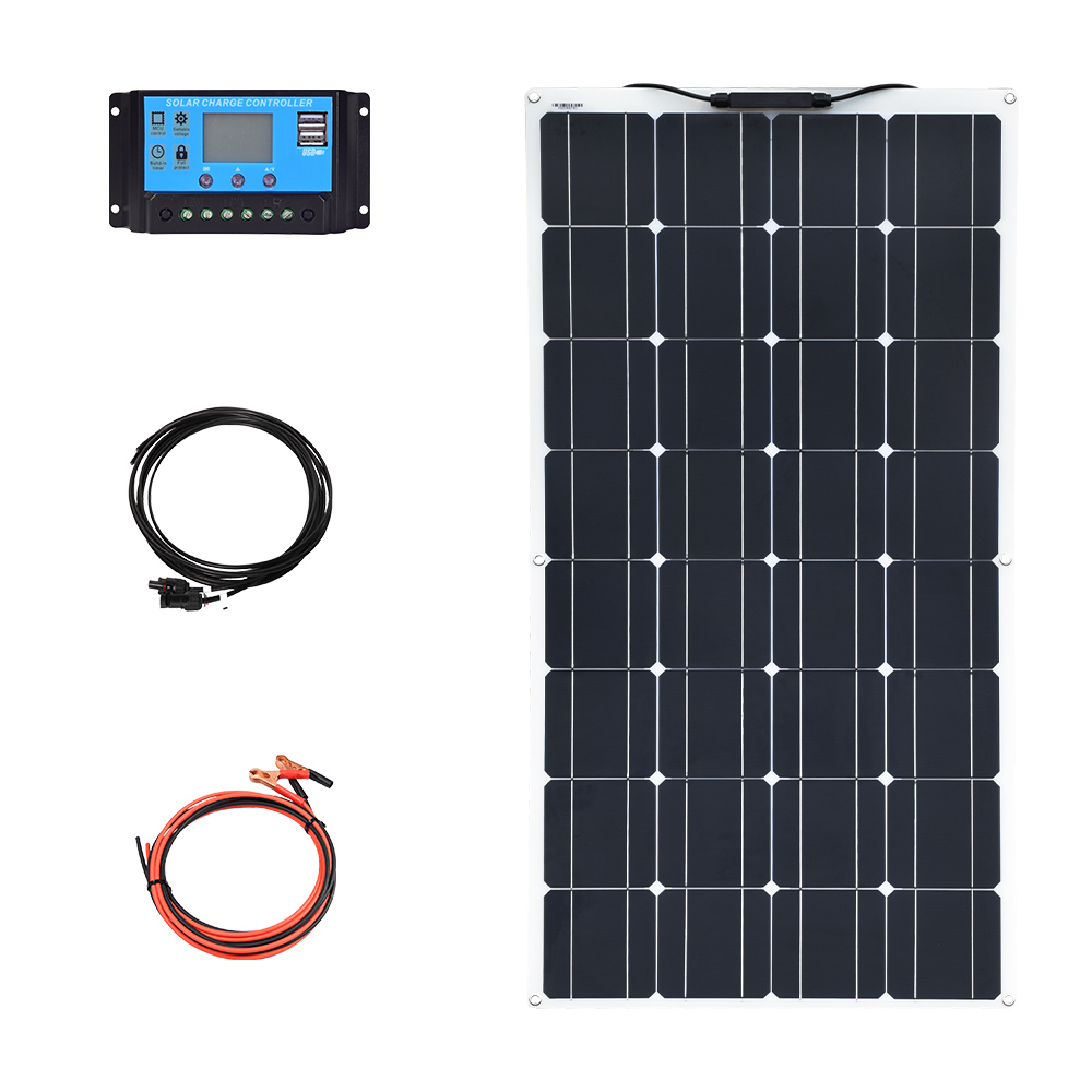 

Flexible 100w Solar Panel Monocrystalline Kit Complete Camping Charger 12v 24v Controller Photovoltaicfor Car RV Yacht Home