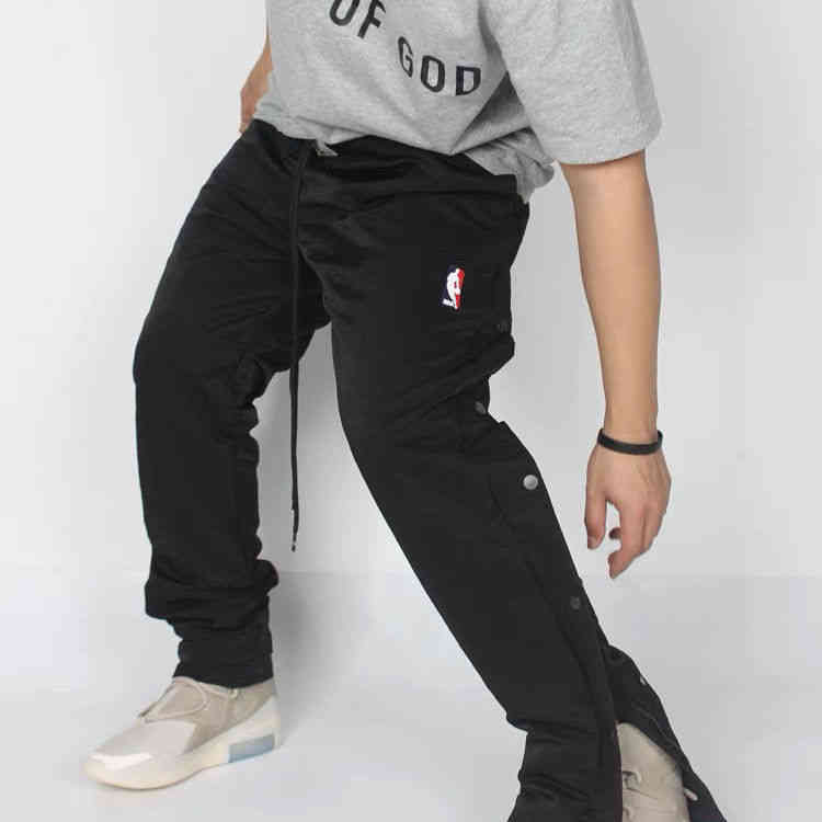 

Correct version of fog fear God joint air high street buckle streamer drawstring NBB leisure pants SJ8A md, Black