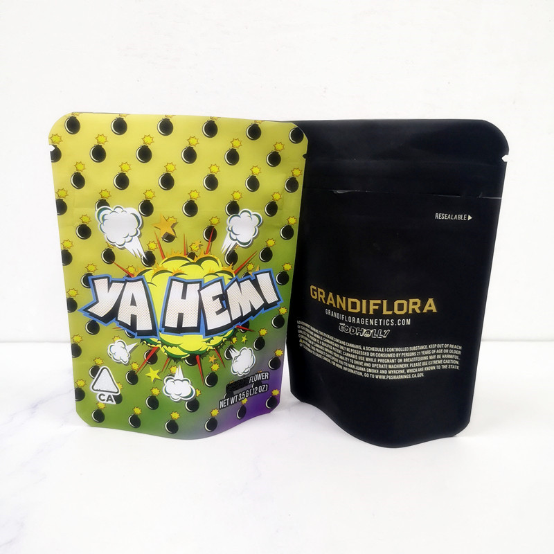 

New Arrival 3.5g California Cookies Yahemi Grandiflora Pink Rozay Lemon pepper Snow man Cake Mix Gary payton Packaging Bags