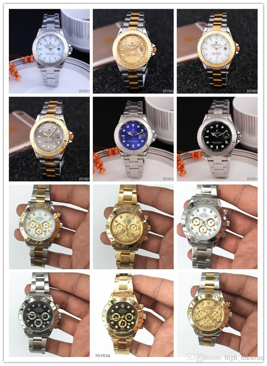 

2022 New women men Stainless steel luxury Casual wristwatch steel quartz watches Rolexwatch brand man watch big bang Gift Watch, Black;brown