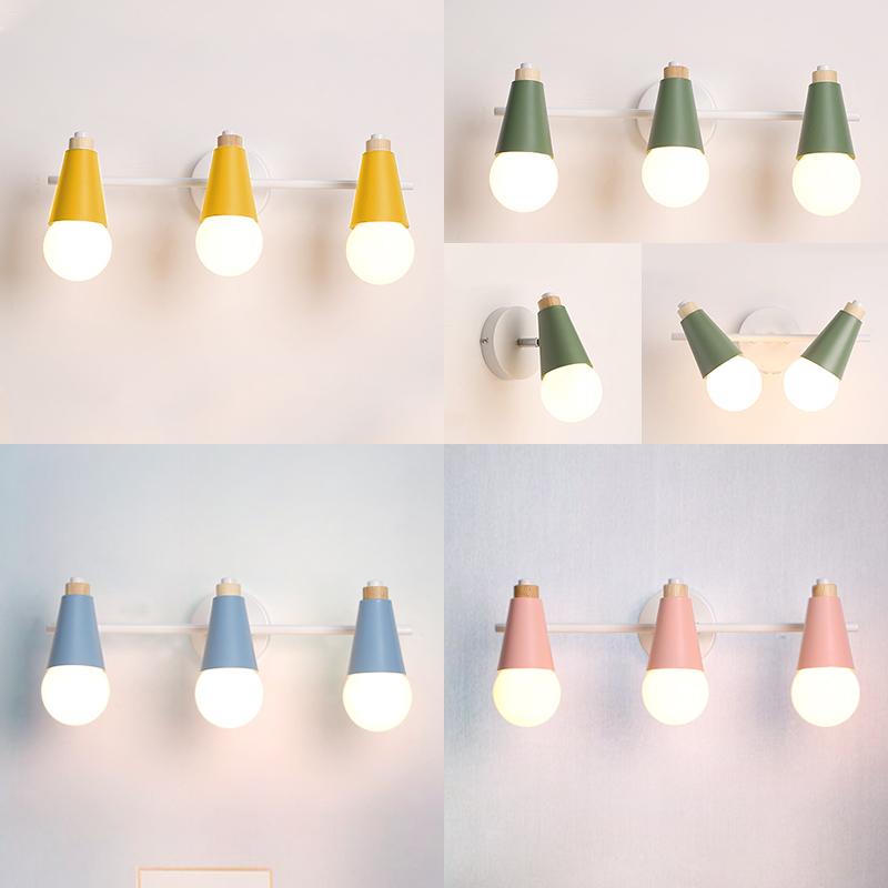 

Stock in Modern Minimalist Bedroom Bedside Living Room Study Staircase Aisle For Personality Nordic Antler Macaroon Wall Lamp