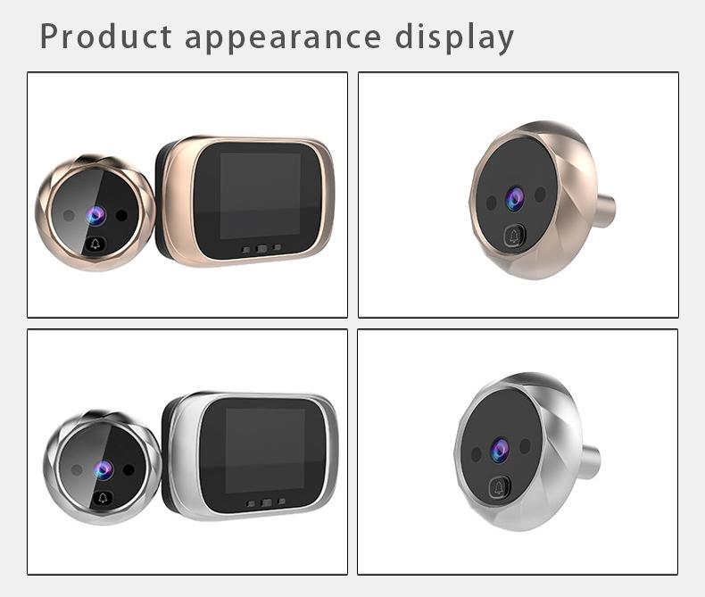 

5set 2.8 inch LCD Color Screen Digital Doorbell Infrared Motion Sensor Long Standby Night Vision HD Camera Outdoor Door Bell