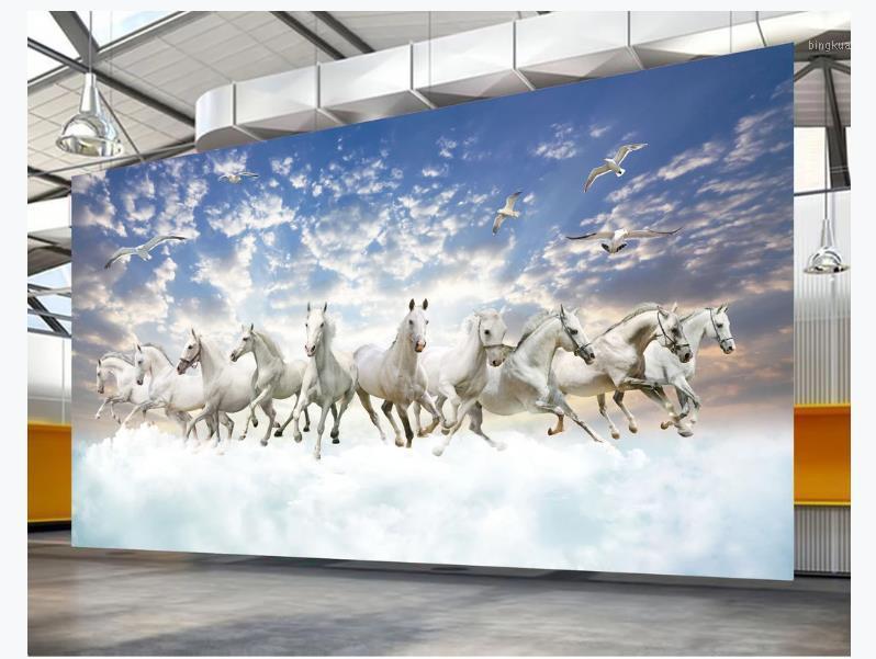 

3D Wallpaper horse animal Photo Wallpaper Murals For Living Room Bedroom Large Modern For Walls1, As the photo