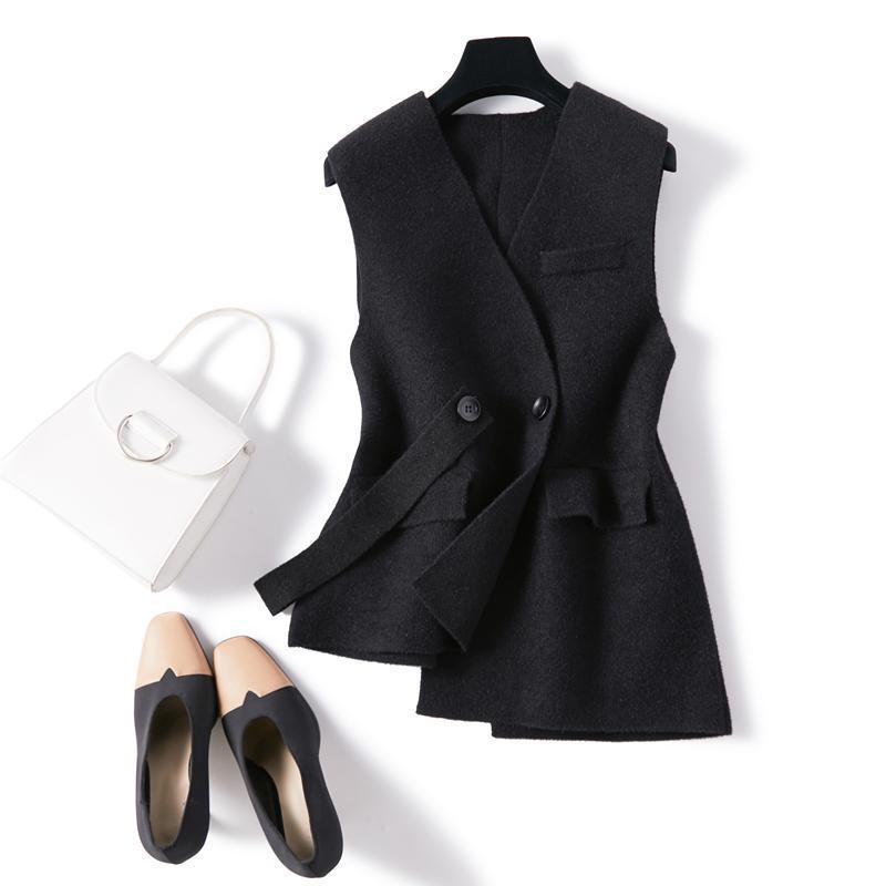 

2021 New springtime female wool thin medium long with sleeveless waistcoat fashion vest ladies vests y213 057B, Mibaise