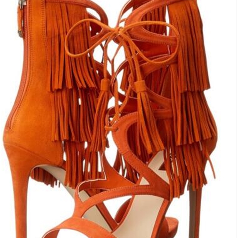 

2020 Designer Most Recent See High Heels Orange/blue/black Lace Up Sandal Cut-outs Dressed in Sandals Bxtf, Beige