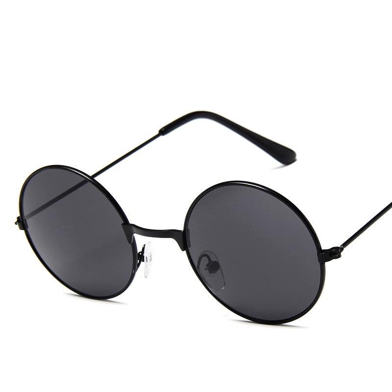

Sunglasses Classic Retro Round Frame Colorful Reflective Mercury Fashion Street Shooting Women Casual Wild Glasses