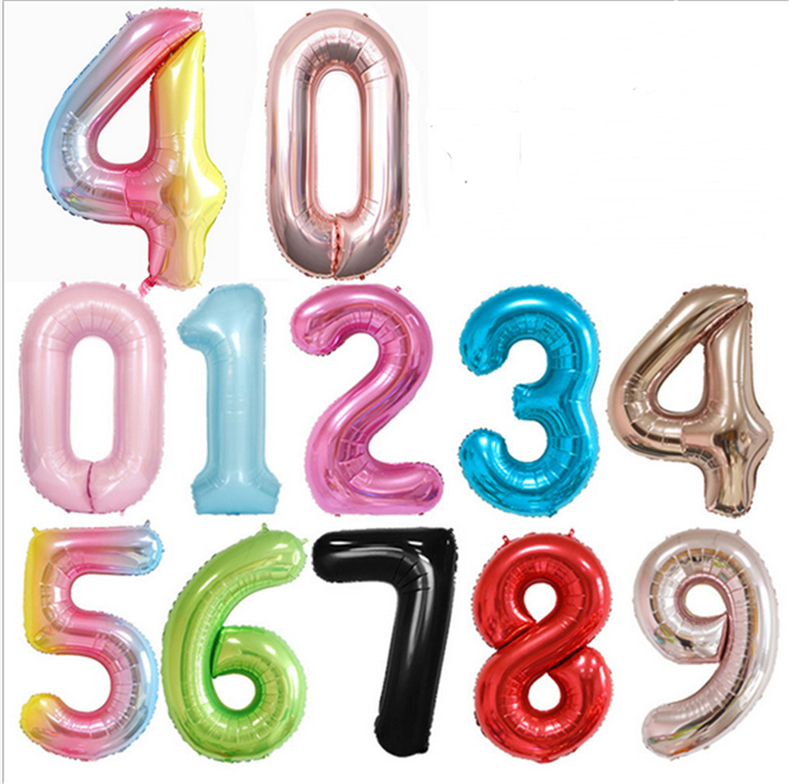 30" Giant Foil Number Balloons Air baloons large Happy Birthday Party ballons UK