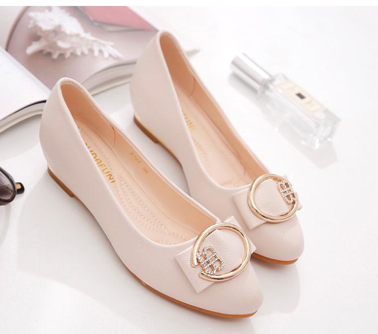

2020 Women's shoes in Spring and Autumn with New style Slope heel round head bowknot@989086, Black
