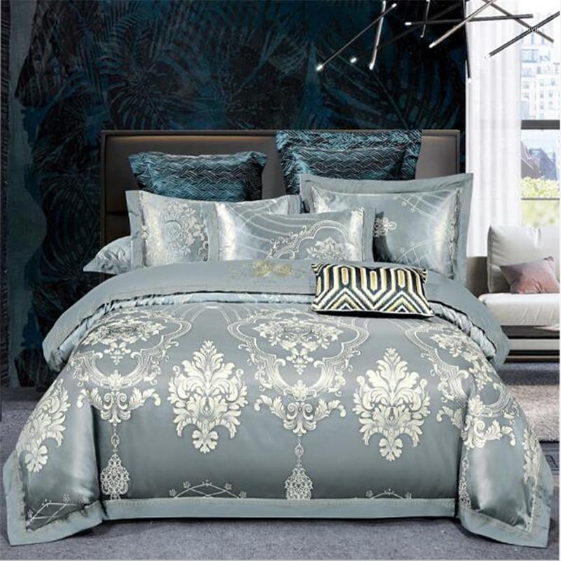 

Luxury Purple Pink Home Bedding Set Flat Bed Sheet Duvet Cover High Qualtity Queen King Size Set European Pillowcases1, Veemi 05