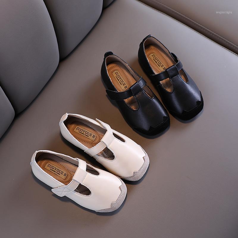 

Autumn Girl Leather Shoes Princess Soft Bottom Leather Shoes Student Casual Children's Infant Girl1, Black