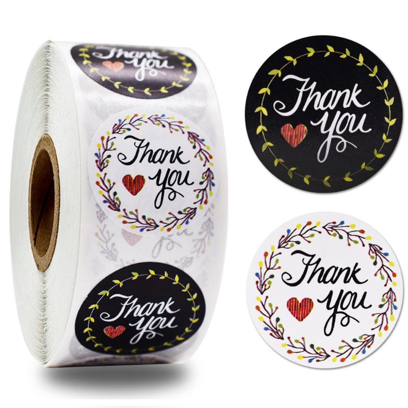 

1Roll Wedding Envelope Seals Handmade Stationery Sticker Pink Paper Label Stickers Foil Thank You Stickers DIY Scrapbooking