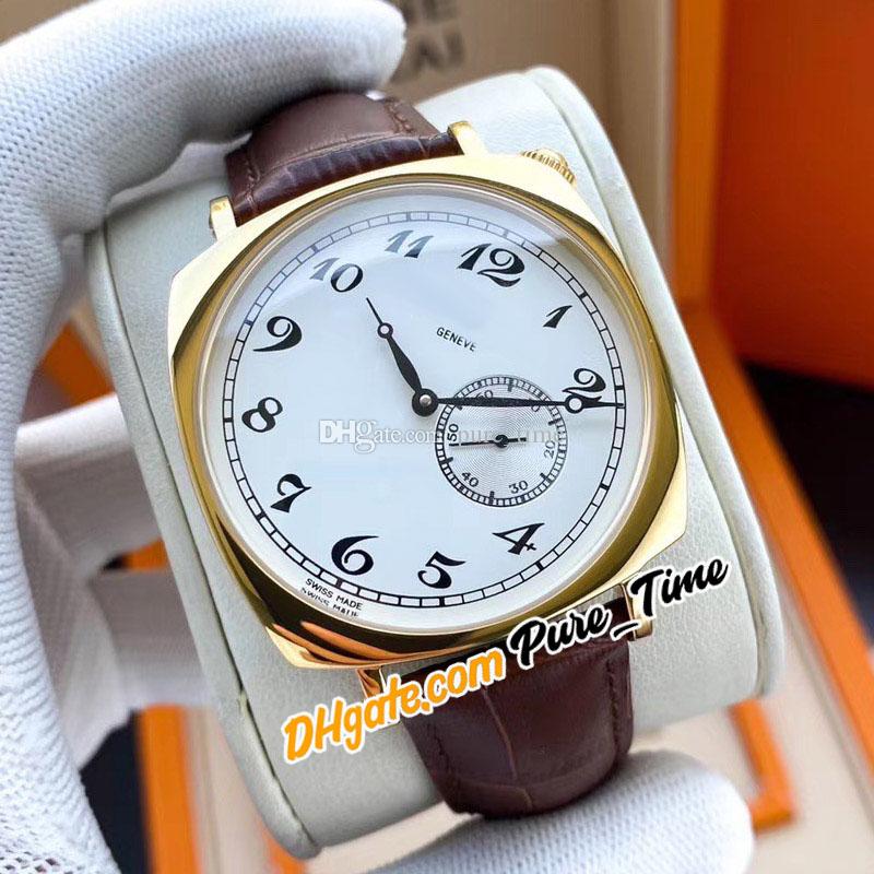 

New Historiques American 1921 Automatic 82035/000J-9964 Mens Watch 82035 White Dial Black Markers 18K Yellow Gold Case Brown Leather Watches Pure_Time E121A (2)