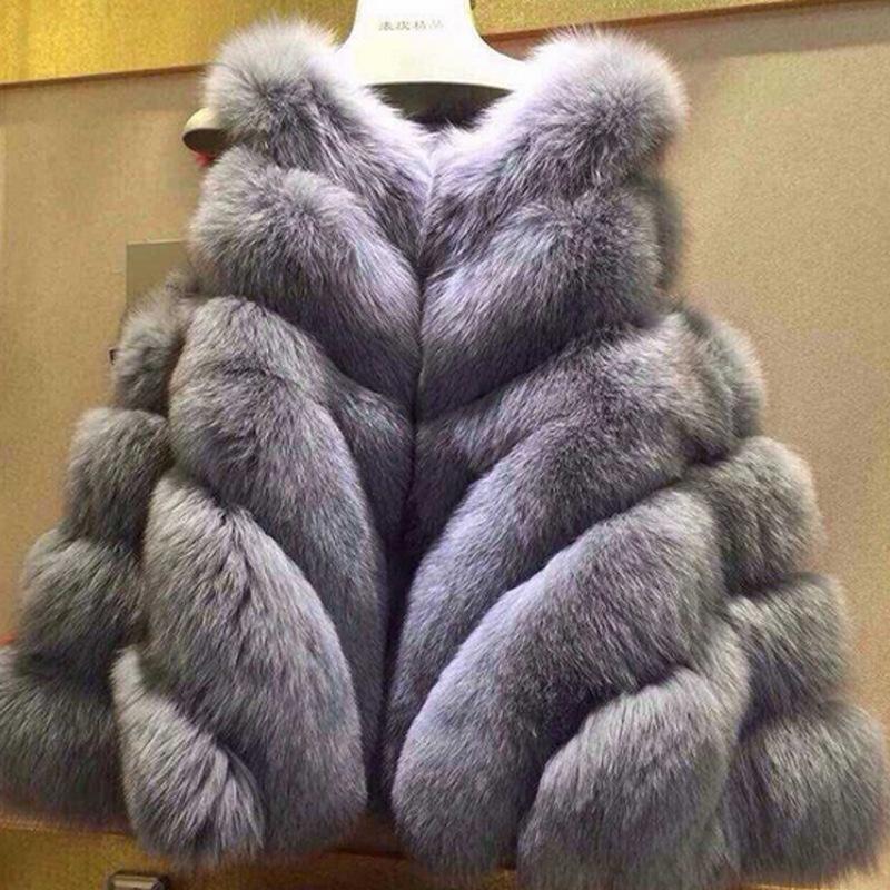 

2020 Winter Women Fur Vest Soft Fashion Coat Opera Cloak Plus Size XL Casaco De Pele Natural, As pic