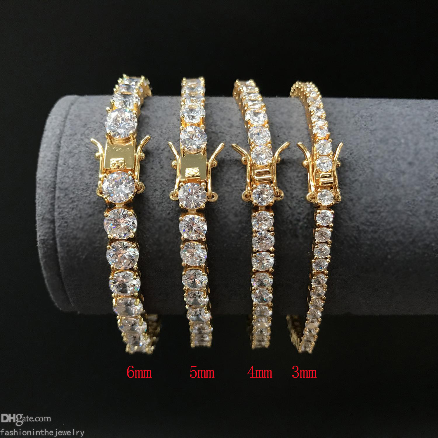 

Fashion Tennis Designer Bracelet diamond Luxury Jewelry gift 3 4 5 6 mm 7 8 inch moissanite white gold bracelets real diamonds wholesale bracelets for women bulk