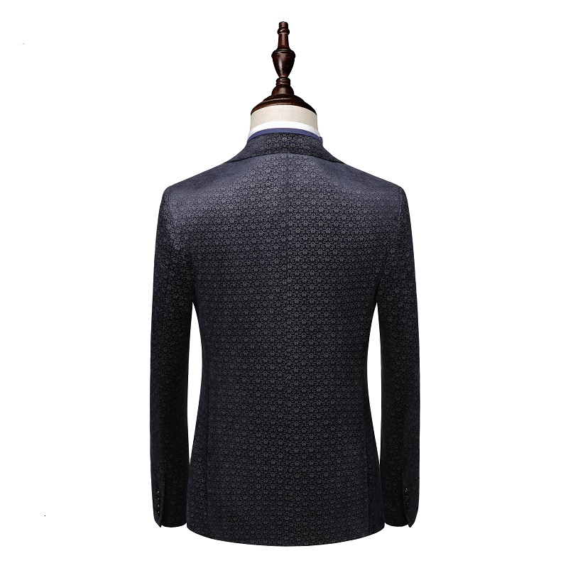 

2021 Man Flowers 3 Men's Garments Business Suit Defines Male Autumn Fashion Thin Wedding Suits I5HO, Black