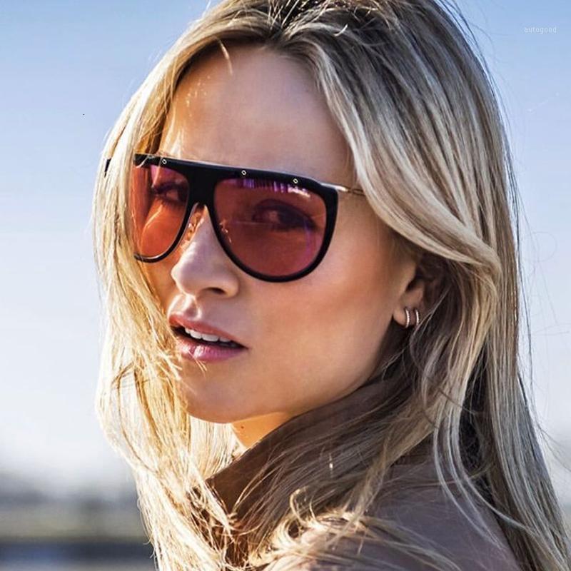 

Sunglasses Round One Piece Shield Gradient Women Vintage Alloy Black Blue Sun Glasses Men Rivet Hip Hop Male Shades1