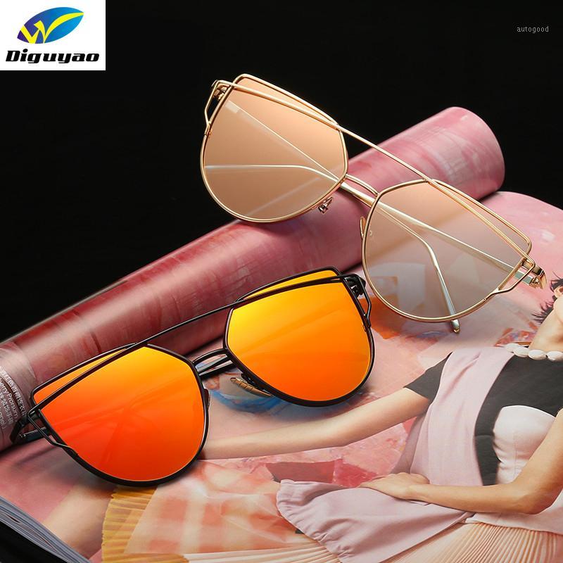 

Autogood Sunglasses DIGUYAO Feminino 2021 Cat Eye Women Fashion Metal Frame Mirror Sun Glasses Sunglasses1