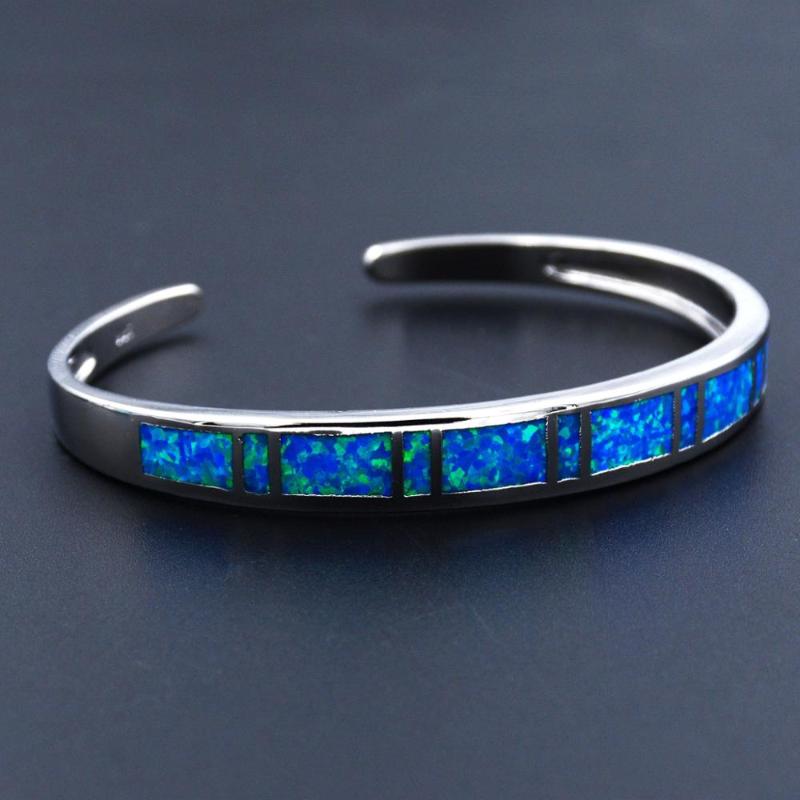 

Charm Bracelets JZB0209 2021 Blue Opal Top Quality Jewelry Cuff Men & Women Lovers Gifts