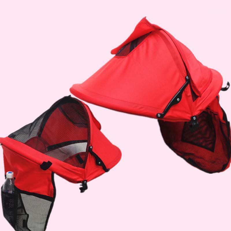 

Front Hatching Foldable Windproof Cover Oxford Sightseeing Adjustable Canopy With Bag Warm Stroller Sunshades Baby Accessories1