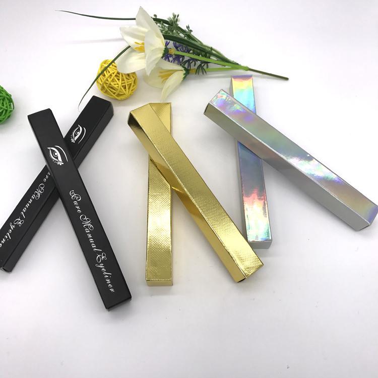 

Eyeliner gift box 10pcs/lot 1.6*1.6*14.5cm Silver/Gold/Black Eyeliner Packaging Paper Box Lipstick Pen Package sample1