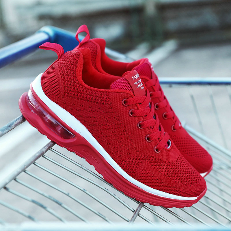 Mujeres Zapatillas Casuales de Malla para Mujer-Rojo rocic.com