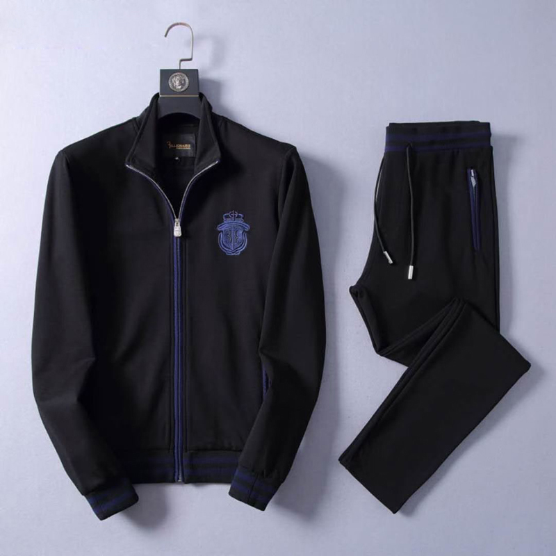 

BILLIONAIRE Sportswear winter Cardigan set men 2021 new fashion Business zipper cotton high quality embroidery M-3XL X0124, Blue