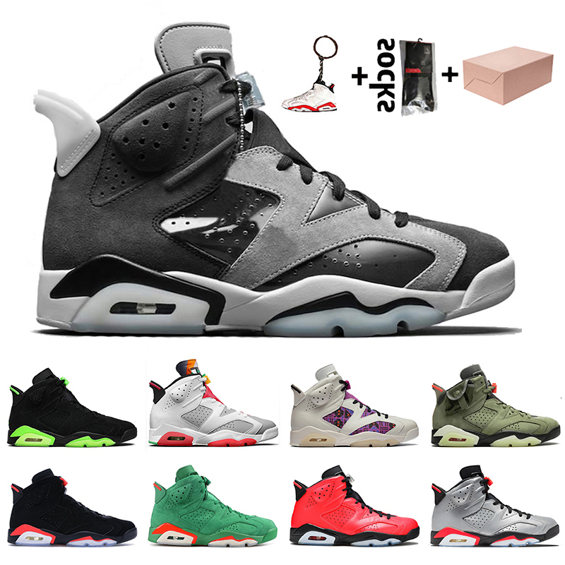 

With Box 2020 Jumpman Tech Chrome 6 6s Travis Hare Basketball Shoes DMP Infrared Cactus Jack Gatorade Mens Trainers Sneakers size 13, A1 hare 36-47