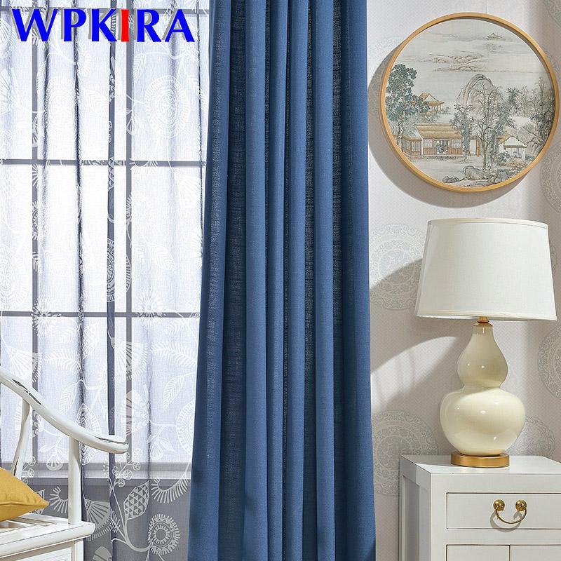 

Modern Blackout Curtains Window Treatment Blinds Finished Drapes Pink/Green/Purple/Blue Curtains For Living Room Bedroom WP414D3, Light blue