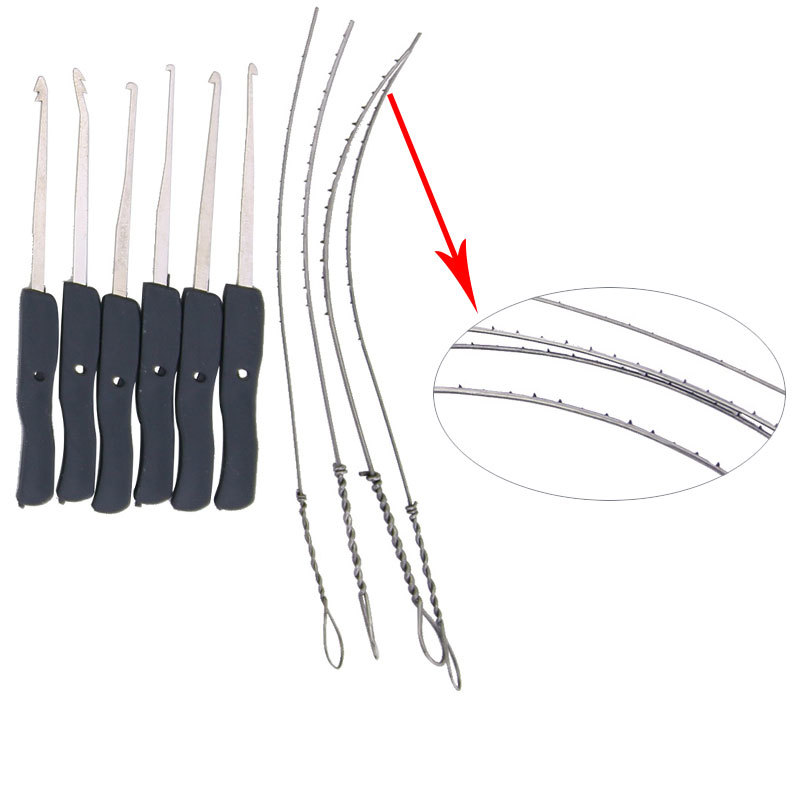 

10pcs lot Locksmith Hand Tool Broken Key Extractor Remove Removal Hooks Lock Kit Lock Pick Set Handware Furniture