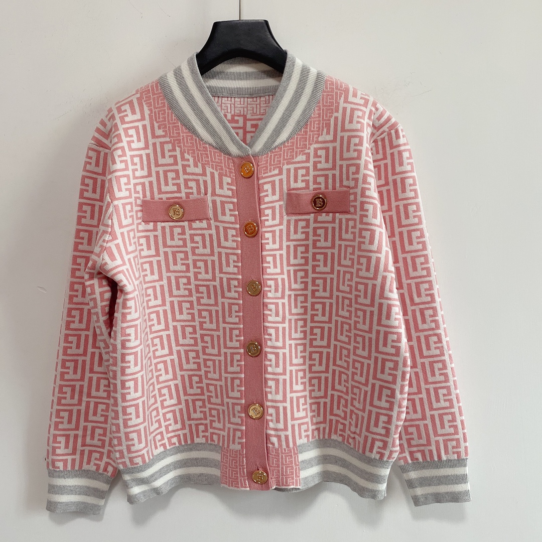 

Milan Runway Sweater 2021 Spring O Neck Women' Sweaters High End Jacquard Cardigan Women Designer Sweater 0109-3, Blue