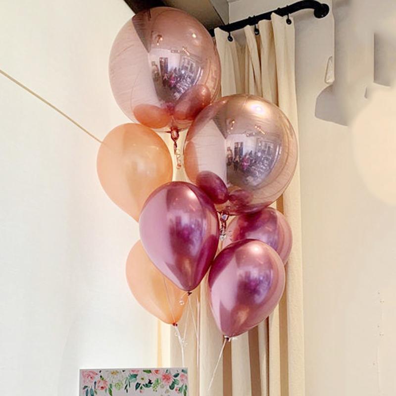 

Sphere Foil Balloon Latex Balloon Set Birthday Baby Shower Wedding Parties Decorations Helium Supplies