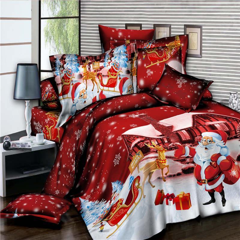 

25 New Products Celebrate Merry Christmas Bedding Sets  Full Queen Size Duvet Cover Set 2/3/4 pcs