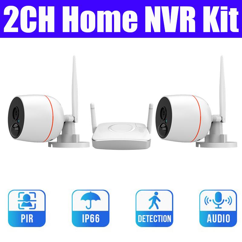 

2ch 2mp mini home wireless cctv camera system HD 1080P 4ch wifi nvr kit H.264 security wireless camera network vedio record